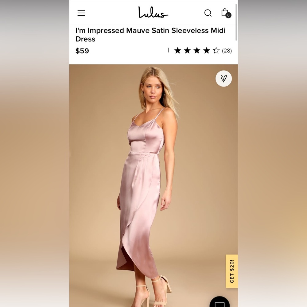 NWT Lulus Mauve Dress (Size Small) - Picture 2 of 15